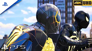 (PS5) Spider-Man 2 | NEW UPDATE | Anti-Ock & Programmable Matter Suits  Vs Sand Man [4K HDR 60 FPS]