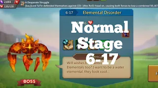 Lords mobile normal stage 6-17 f2p|Elemental disorder normal stage 6-17