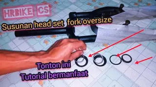 Cara memasang fork oversize mtb BMX dan seli dan susunan