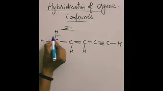 trick to find hybridisation || Easy trick to find hybridisation for organic compounds||