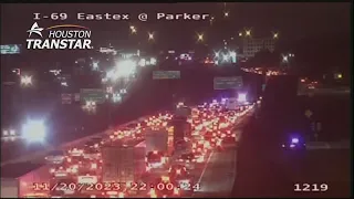 Inbound lanes of Eastex Freeway shut down just outside 610 Loop due to deadly crash