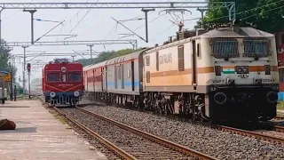 Mad Honk Madly Full Speed !! 'BRAHMAPUTRA MAIL' Passing Like A Storm at 130kmph....