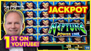 UNBELIEVABLE JACKPOT! Power Link Neptune Slot - FULL SCREEN & HANDPAY!!