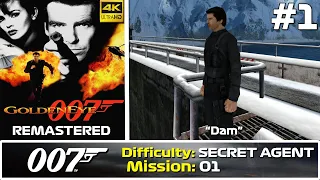 GoldenEye 007 XBLA (2007) 4K Walkthrough | Mission 1: Dam | Secret Agent Playthrough