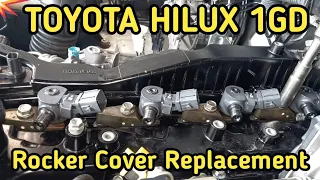 Removing  rocker cover gasket and injector seals on a Hilux (1GD ENGINE) 2019 New Toyota Hilux