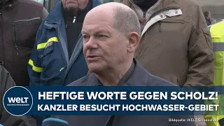 DEUTSCHLAND: Unfreundlicher Empfang für Scholz im Hochwasser-Gebiet! Kanzler verspricht Solidarität