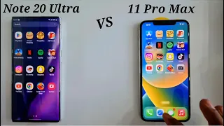 Samsung Note 20 Ultra VS iphone 11 Pro Max || Speed Test