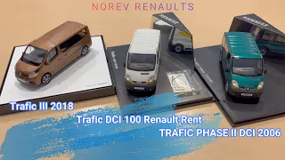 Three Norev Renault Traffic Combi