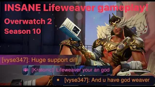 "Lifeweaver ur a GOD!" // INSANE Overwatch 2 Lifeweaver gameplay!