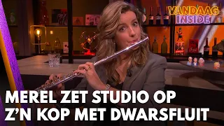 Merel zet de studio van Vandaag Inside op z'n kop met dwarsfluit | VANDAAG INSIDE