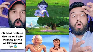 Little Krishna Episode 4 Part 1 | Brahma Dev kidnapped Lord Krishna Friends |Pakistani Reactions|