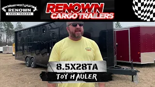 8.5X28 TA Enclosed Toy Hauler with Bathroom | Enclosed Cargo Trailer Fun | Trailer Ideas