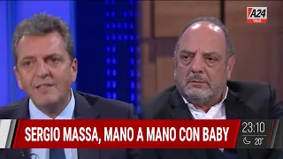 📢 Sergio Massa mano a mano con Baby Etchecopar