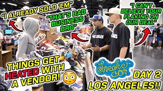 WE CONFRONTED & CALLED OUT A VENDOR AT SNEAKERCON LA DAY 2! *He flaked… How NOT to resell shoes*