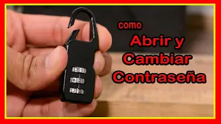 como CAMBIAR CONTRASEÑA y ABRIR candado de COMBINACION