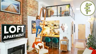 SMALL SPACE TOUR - 434 ft² Apartment with Loft Bedroom & Fantastic Interior Design