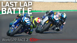 Baldassarri CRASHES from the lead battle in the LAST LAP of #WorldSSP Race 2 | #FRAWorldSBK