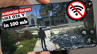 Top 5 Offline Games Like GTA V in 100 mb|🔥🔥