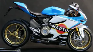 TAMIYA 1/12 Ducati 1199 Martini painting with clear clutch