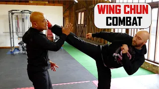 How to use Wing Chun in Combat Defend kick | Master Wong