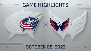 NHL Preseason Highlights | Blue Jackets vs. Capitals - October 8, 2022