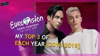 EUROVISION 2010-2019: MY TOP 3 of EACH YEAR //  From The Netherlands