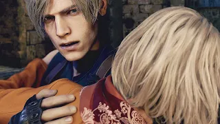 RE4 - Leon Comforts Ashley After She Stabs Him (Resident Evil 4 Remake)