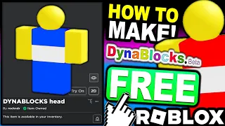 FREE DynaBlocks Avatar! HOW TO MAKE IT! (ROBLOX FREE AVATAR TRICKS)