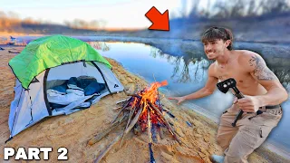 OVERNIGHT SURVIVAL ON THE DEADLIEST RIVER (24 hour challenge)