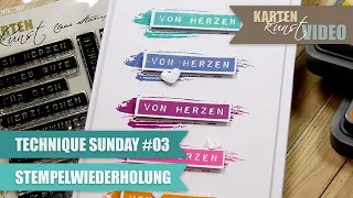 Karten-Kunst Technique Sunday #03 - Stempelwiederholung mit dem Stempelsetzer