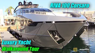 2019 Riva 100 Corsaro Luxury Yacht - Deck and Interior Walkaround - 2018 Cannes Yachting Festival