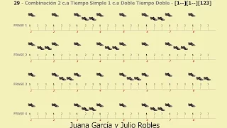 Los Ritmos del Tango - 29 - Combinación 2c a Tiempo Simple 1c a Doble Tiempo Doble - [1--][1--][123]