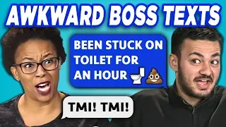 ADULTS READ 10 AWKWARD BOSS TEXTS (REACT)