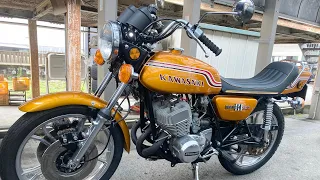 カワサキ750SSマッハIII幻の車番1971年H2国内物　バイクの杜栃木　　#カワサキ　#マッハIII #フィガロリ集合チャンバー