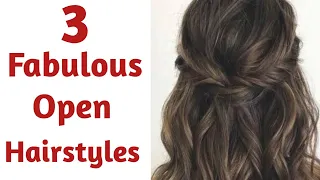 3 Easy Fabulous Hairstyle With Saree/Quick Open Hairstyle/Hairstyle2024