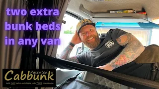 CABBUNK CAMPER VAN BED SOLUTION. 2 EXTRA BUNK BEDS