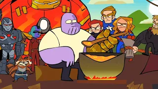 Thanos vs avengers || What if endgame end like this concept || Thanos Soup || No content  || cartoon