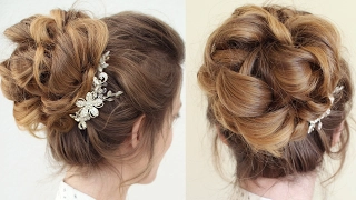 Curly Bun Updo | Bridal Updo | Braidsandstyles12