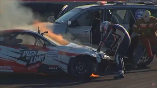 FIRE AT RDS GP 2018! | The pilot's car caught FIRE | Toyota GT 86
