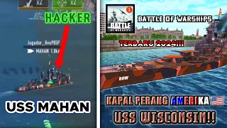 MAIN PAKE KAPAL PERANG AMERIKA "USS WISCONSIN" TAPI NEMU HACKER! (BATTLE OF WARSHIPS) INDONESIA 2024
