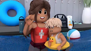 Toddlers FIRST SWIM LESSONS! **DROWNED!** | Bloxburg Family Roleplay