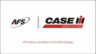 RTK via Radio Setup in the XCN Display