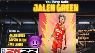 NBA 2k22 Jalen Green Build