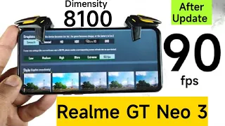 Realme GT Neo 3 BGMI 90fps After Update Dimensity 8100 🔥🔥🔥#realmegtneo3