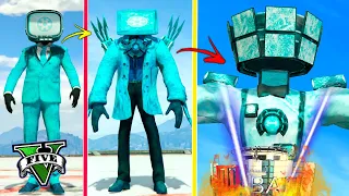 ATUALIZEI o TVMAN de GELO FRACO até o GIGANTE TV MAN de GELO no GTA 5 !