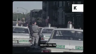 1960s New York, Policemen Inspecting Incident, NYPD, 35mm