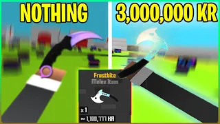 From Nothing to a Frostbite - Krunkers Rarest Knife 3 MILLION KR Value!