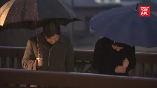 Emperor Naruhito and Empress Masako visit typhoon hit area