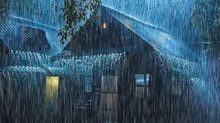 4K Heavy Stormy Night with Torrential Rainstorm and Massive Thunder | Thunderstorm Sounds for Sleep