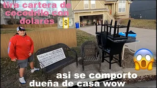 🤑 Wow Cartera Con 💵 Dólares 🤑/ LO QUE TIRAN EN USA LOS MILLONARIOS / VENTA DE GARAGE EN USA